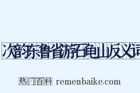 次韵东鲁省游石龟山反义词是什么意思的图片